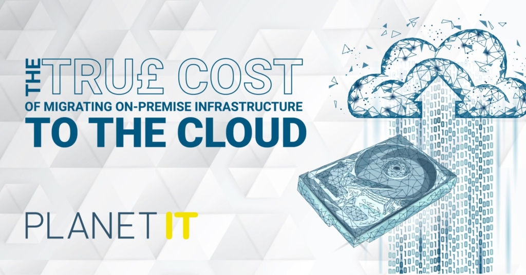 An abstract image depicting the cost of migrating on-premise infrastructure to the cloud.